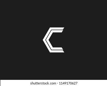 alphabet cc logo for initials logo design 