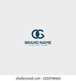 Alphabet CG, GC, C, G letter logo design template vector illustration.