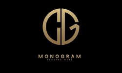 Alphabet CG Or GC Illustration Monogram Vector Logo Template In Round Shape