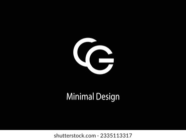 Alphabet CG , monogram CG, logo vecter design, line art, initial logo, 
