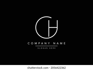 Alphabet CH GH C G H monogram logo, Outstanding professional elegant trendy awesome artistic black and white color CH GH G C H initial based Alphabet icon logo