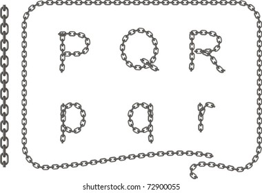 alphabet chain p, q, r