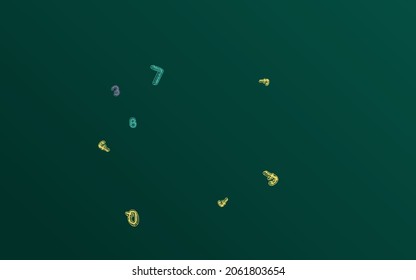 Alphabet Chalkboard Vector Green Background. Letter Style Backdrop. Decorative Abc School Board Illustration. Graphic Pattern.