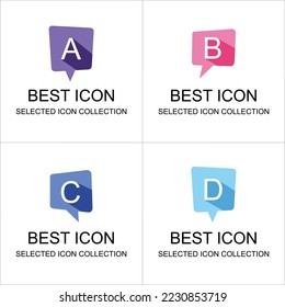 alphabet chat box set can be used for digital and print