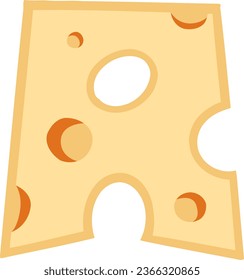 an alphabet with a cheese theme