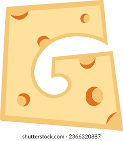 un alfabeto con tema de queso