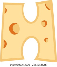 an alphabet with a cheese theme
