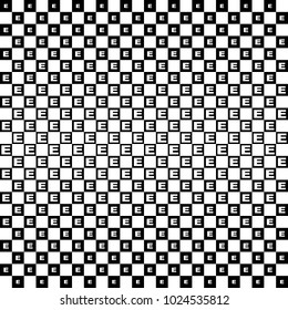 Alphabet Chequered Background