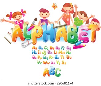 Alphabet with children 