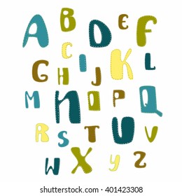 Alphabet for children. Vector letters