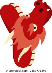 an alphabet with a chinese dragon theme