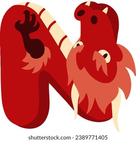 an alphabet with a chinese dragon theme