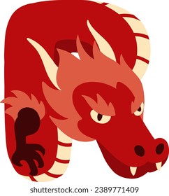 an alphabet with a chinese dragon theme