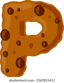 an alphabet with a choco chip theme