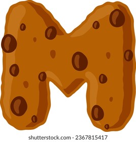 un alfabeto con un tema de choco chip