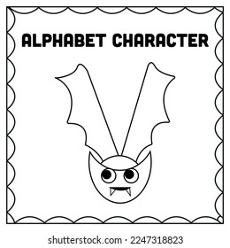 Alphabet chracter vector for kids