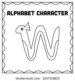 Alphabet chracter vector for kids