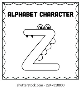 Alphabet chracter vector for kids