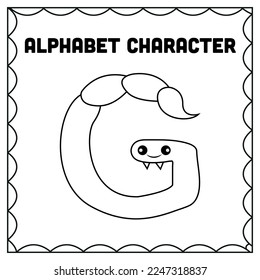 Alphabet chracter vector for kids