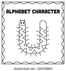 Alphabet chracter vector for kids
