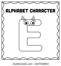 Alphabet chracter vector for kids