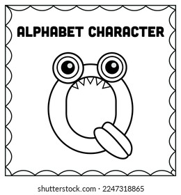 Alphabet-Zeichenvektorgrafik für Kinder