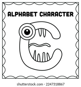Alphabet chracter vector for kids