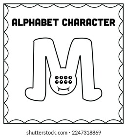 Alphabet chracter vector for kids