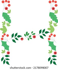Alphabet Christmas holiday style letters