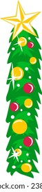 ein Alphabet mit einem Weihnachtsbaumthema