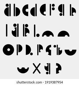 Alphabet with circles pattern template