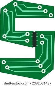 ein Alphabet mit einem Motiv für Schaltbretter