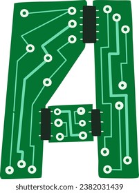 ein Alphabet mit einem Motiv für Schaltbretter