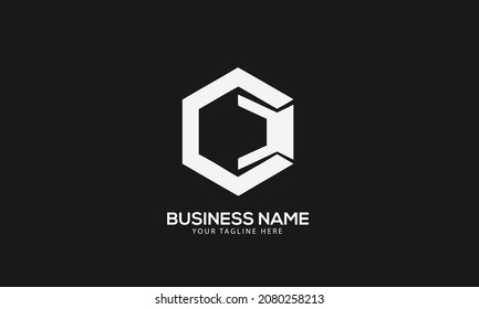 Alphabet CK or KC polygon Cubics abstract monogram vector logo template