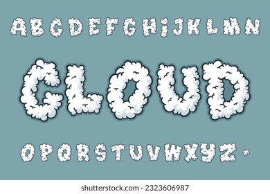 Alphabet Cloud Cartoon vector Illustration