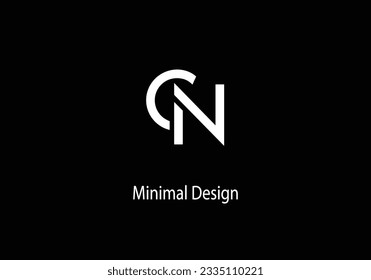 Alfabeto NC , monograma NC, logotipo vectorial, línea de arte, logotipo inicial, 
