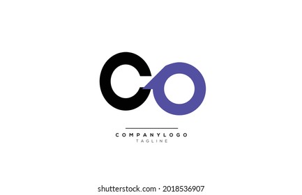Alphabet CO OC Initial Letter Monogram Icon Logo vector illustration abstract  web character logotype 
initials icon badge business brand