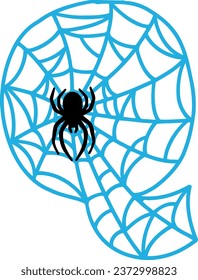 an alphabet with a cob web theme