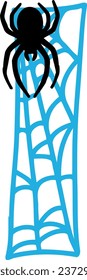 an alphabet with a cob web theme