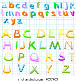 alphabet - collection of colored letters for kids