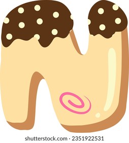 alphabet collection with a donut theme