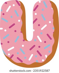 alphabet collection with a donut theme