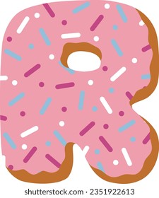alphabet collection with a donut theme