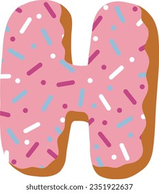 alphabet collection with a donut theme