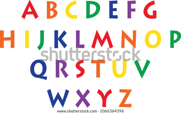 Alphabet Color Stock Vector (Royalty Free) 1066364396