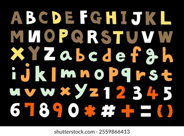 alphabet color number symbol mark