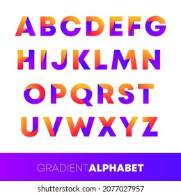 Alphabet In Colorful Gradient Style