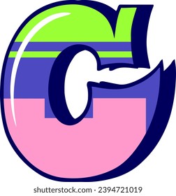 an alphabet with a colorful graffiti theme