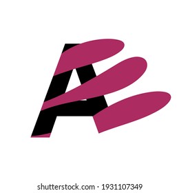 Alphabet A colorful letter mark monogram luxury symbol vector icon logo, abstract art alphabet letter A logo with two triangles, Alphabet A colorful letter mark symbol vector icon logo template