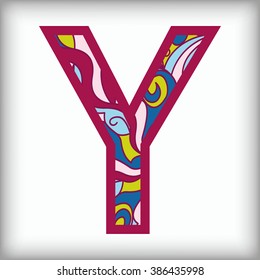 Alphabet, colorful letters